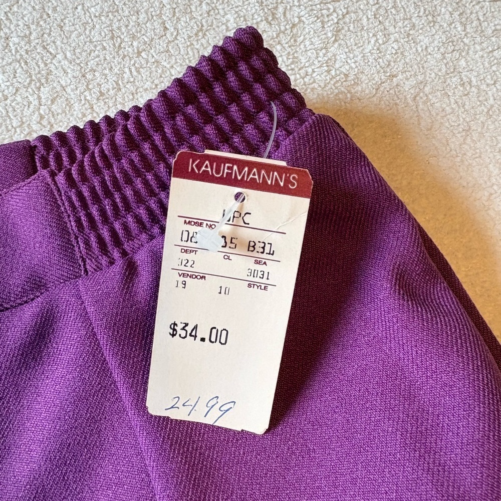 Vintage Haberdashery Plum Color Trousers, NWT. Sz 18 - Picture 2 of 10
